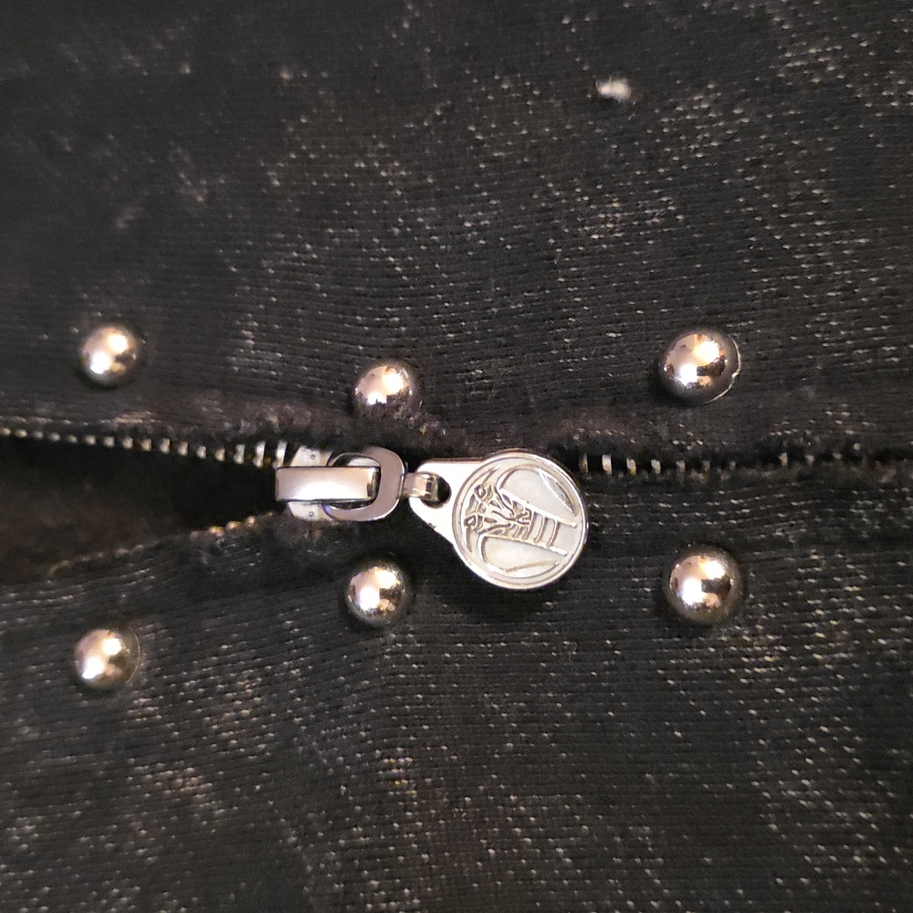 Broken Promises Adorned Washed Black Zip Up Hoodie Size Large - Picture 10 of 12